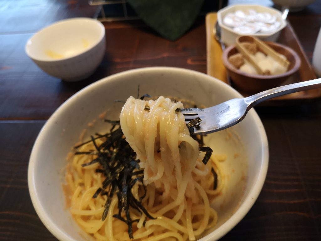 JPASTA横浜元町本店たらこスパゲッティの生パスタ麺
